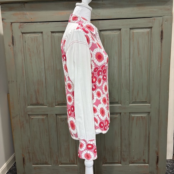 7 Diamonds Button Up Shirt Red White Meduim - Picture 15 of 15